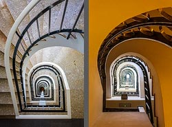 Stiegenhaus/Treppenhaus im Hotel Hesperia Barcelona Presidente in Barcelona, Spanien