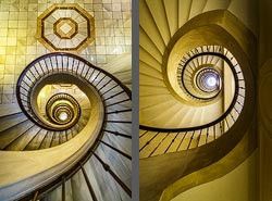 Stiegenhaus/Treppenhaus im Hotel Astoria in Barcelona, Spanien