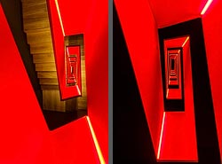 Stiegenhaus/Treppenhaus im Hotel OhlaEixample in Barcelona, Spanien