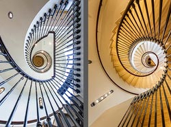 Stiegenhaus/Treppenhaus im Shop von Massimo Dutti in Barcelona, Spanien