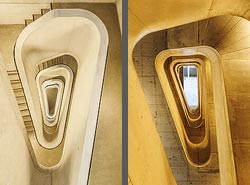 Stiegenhaus/Treppenhaus im SILO Basel in Basel, Schweiz