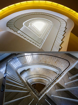 Stiegenhaus/Treppenhaus in Berlin, Deutschland