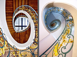 Stiegenhaus/Treppenhaus in den Rosenhöfen in Berlin, Deutschland