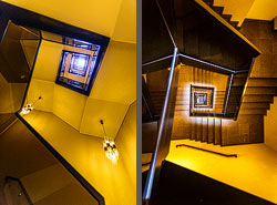 Stiegenhaus/Treppenhaus im Hotel am Steinplatz in Berlin, Deutschland