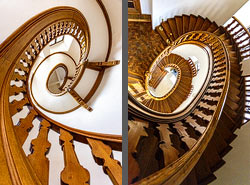 Stiegenhaus/Treppenhaus im Deutschen Historischen Museum in Berlin, Deutschland