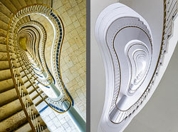 Stiegenhaus/Treppenhaus im Allianz Haus in Berlin, Deutschland