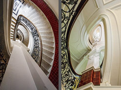 Stiegenhaus/Treppenhaus in der Baumwollbörse Bremen, Deutschland