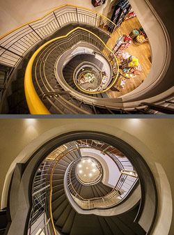 Stiegenhaus/Treppenhaus im Einrichtungshaus Nanu-Nana in Bremen, Deutschland