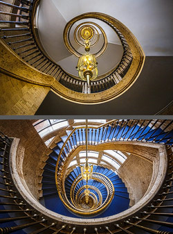 Stiegenhaus/Treppenhaus im Haus des Reichs in Bremen, Deutschland