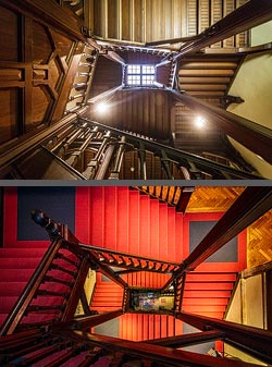 Stiegenhaus/Treppenhaus im Stadtmuseum in Brüssel, Belgien