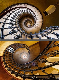 Stiegenhaus/Treppenhaus im Hotel Gerlóczy Rooms de Lux in Budapest, Ungarn