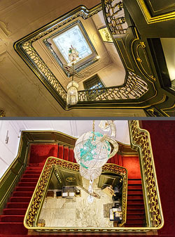 Stiegenhaus/Treppenhaus im Museum Escher in Het Paleis in Den Haag, Niederlande