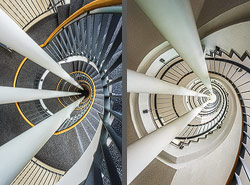 Stiegenhaus/Treppenhaus in Dresden, Deutschland