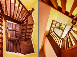 Stiegenhaus/Treppenhaus im Beresford Hotel in Dublin, Irland