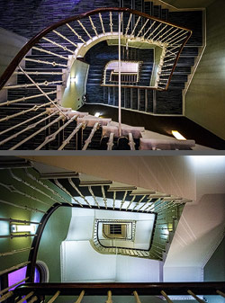 Stiegenhaus/Treppenhaus im Hotel The Place in Edinburgh, Schottland