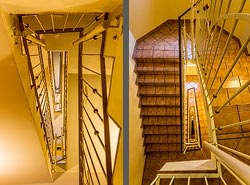 Stiegenhaus/Treppenhaus im Hotel Ebners Waldhof am See in Fuschl am See, Österreich