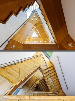 Stiegenhaus/Treppenhaus im Stadtmuseum Muzeum Miasta Gdyni in Gdynia, Polen