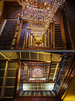 Stiegenhaus/Treppenhaus im The Principal Grand Central Hotel in Glasgow, Schottland