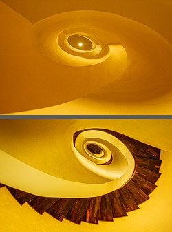 Stiegenhaus/Treppenhaus im SIDE Hotel in Hamburg, Deutschland