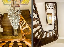 Stiegenhaus/Treppenhaus im Tiroler Landtag in Innsbruck, Österreich