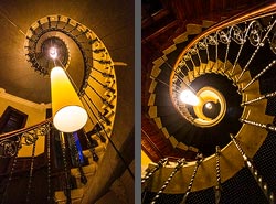 Stiegenhaus/Treppenhaus im Hotel Château d'Ouchy in Lausanne, Schweiz