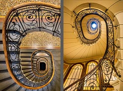 Stiegenhaus/Treppenhaus im Bürogebäude Maison Mercier in Lausanne, Schweiz