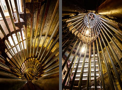 Stiegenhaus/Treppenhaus in der Burg von Ljubljana, Slowenien