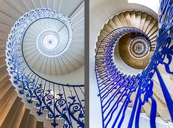 Stiegenhaus/Treppenhaus Tulip Staircase im Queen's House in London, England