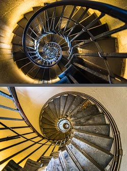 Stiegenhaus/Treppenhaus im Monument in London, England