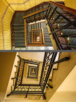 Stiegenhaus/Treppenhaus im Hotel Mercure Madrid Plaza de España in Madrid, Spain