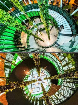 Stiegenhaus/Treppenhaus im Emporia Shopping Center in Malmö, Schweden