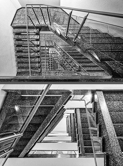 Stiegenhaus/Treppenhaus in München, Deutschland