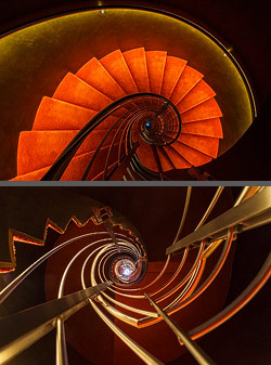 Stiegenhaus/Treppenhaus im Derag Livinghotel am Viktualienmarkt in München, Deutschland