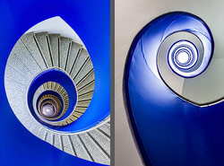 Stiegenhaus/Treppenhaus im IHK in München, Deutschland