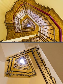 Stiegenhaus/Treppenhaus im King's Hotel First in München, Deutschland