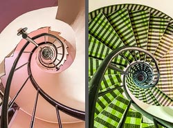 Stiegenhaus/Treppenhaus im Hotel Cocoon Hauptbahnhof in München, Deutschland