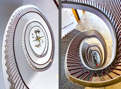 Stiegenhaus/Treppenhaus im Rathaus in Nürnberg, Deutschland