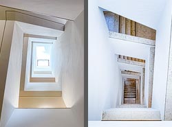 Stiegenhaus/Treppenhaus in der IHK Nürnberg für Mittelfranken,  in Nürnberg, Deutschland