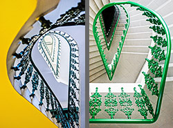 Stiegenhaus/Treppenhaus im Hotel Moran in Prag, Tschechien