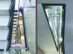 Stiegenhaus/Treppenhaus im Haus der Natur in Salzburg, Österreich