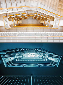 Stiegenhaus/Treppenhaus in Wien, Österreich