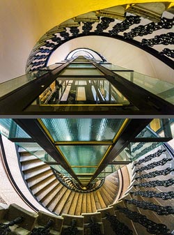 Stiegenhaus/Treppenhaus in Wien, Österreich