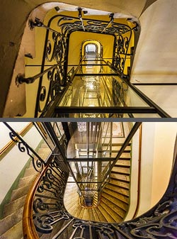 Stiegenhaus/Treppenhaus in Wien, Österreich