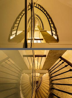 Stiegenhaus/Treppenhaus in Wien, Österreich