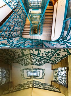 Stiegenhaus/Treppenhaus in Wien, Österreich