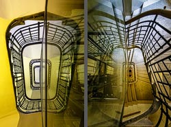 Stiegenhaus/Treppenhaus in Wien, Österreich