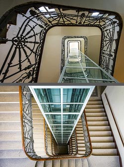 Stiegenhaus/Treppenhaus in Wien, Österreich