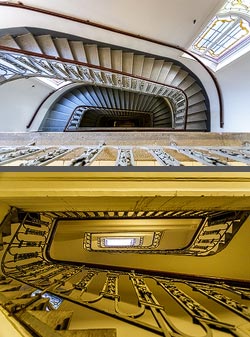 Stiegenhaus/Treppenhaus in Wien, Österreich
