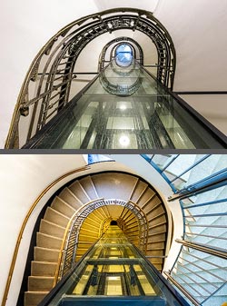 Stiegenhaus/Treppenhaus in Wien, Österreich