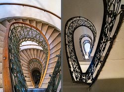 Stiegenhaus/Treppenhaus in Wien, Österreich